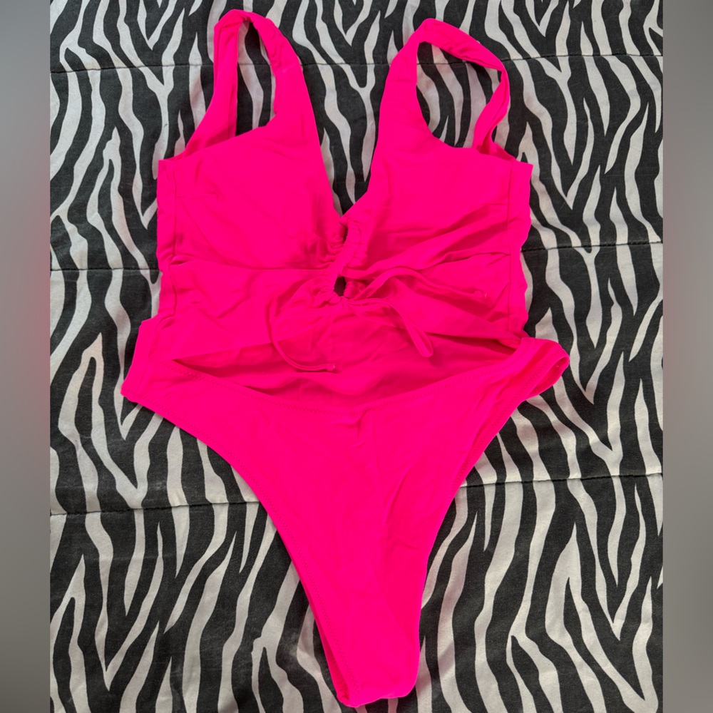 Hot Pink One-Piece Open Swimsuit Size XL New without Tags!